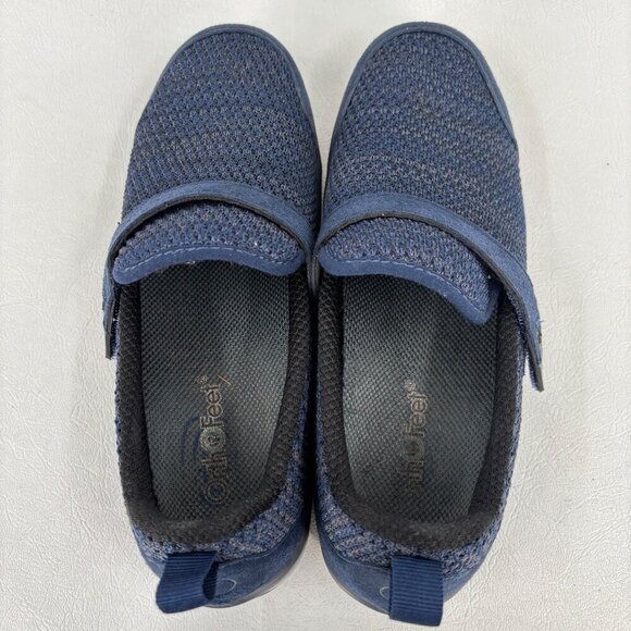 Orthofeet Quincy Loafer Stretch Knit Womens Size 7 Blue Comfort Orthotic Slip On - Picture 2 of 12